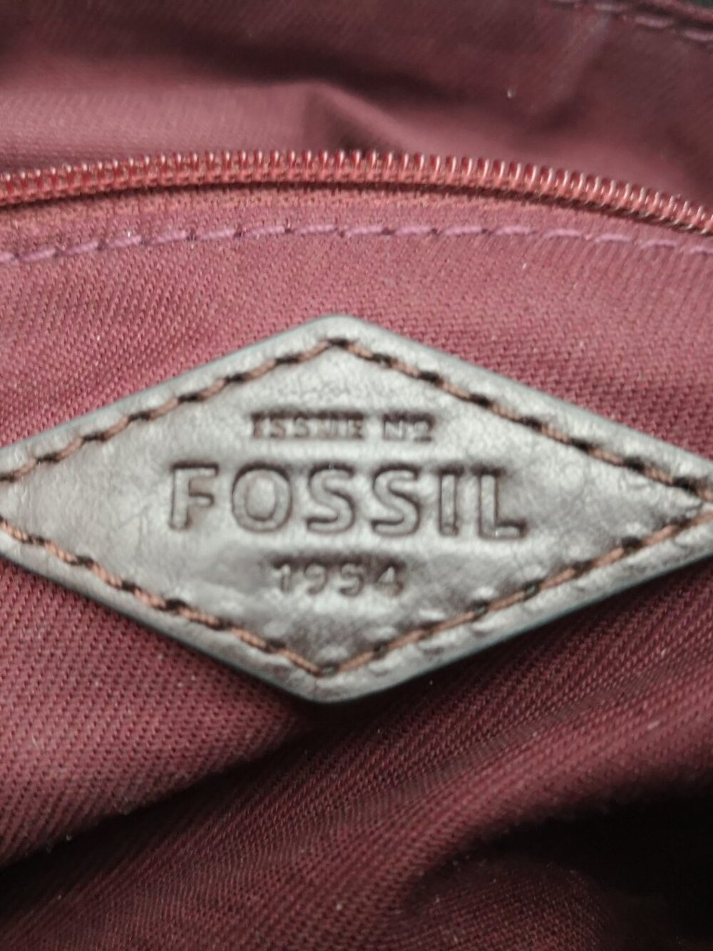 Fossil Dawson Leather Satchel Handbag Multi Colored Patchwork Lined (No Key) - Picture 6 of 12